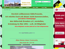 Tablet Screenshot of kaeferclub-dresden.yooco.de